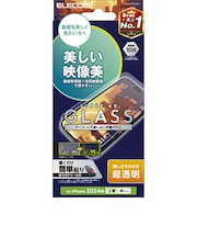 エレコム　iPhone 16(6.1インチ)ガラスフィルム 動画映え 高透明 PMCA24AFLGAR