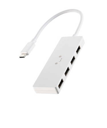 エレコム　USB Type-C ハブ USB2.0 USB-A ×4 バスパワー コンパクト 薄型 ケーブル長15cm しろちゃん(ホワイト×ブラック) U2HCH040XWF