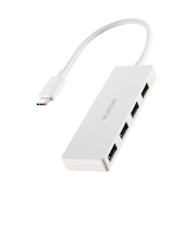 エレコム　USB Type-C ハブ USB2.0 USB-A ×4 バスパワー コンパクト 薄型 ケーブル長15cm ホワイト U2HCH040XWH