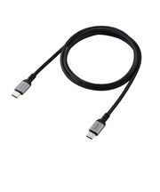 エレコム　USB Type-C ケーブル USB-C to USB-C 1m PD 100W 急速充電 断線に強い 高耐久 ナイロンメッシュ ブラック MPACC5PAN10BK