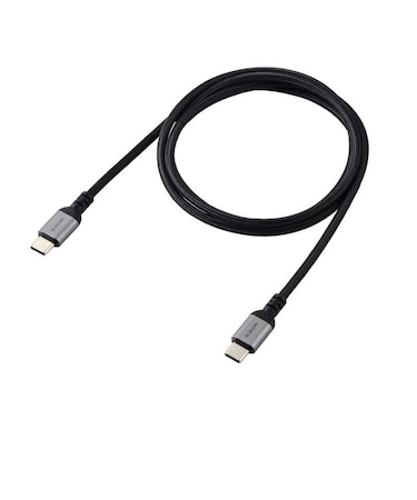 エレコム　USB Type-C ケーブル USB-C to USB-C 1m PD 100W 急速充電 断線に強い 高耐久 ナイロンメッシュ ブラック MPACC5PAN10BK