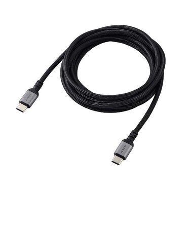 エレコム　USB Type-C ケーブル USB-C to USB-C 2m PD 100W 急速充電 断線に強い 高耐久 ナイロンメッシュブラック MPACC5PAN20BK