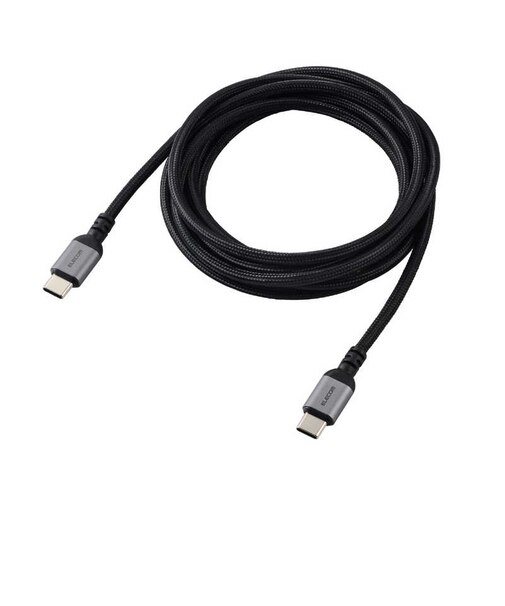 エレコム　USB Type-C ケーブル USB-C to USB-C 2m PD 100W 急速充電 断線に強い 高耐久 ナイロンメッシュブラック MPACC5PAN20BK