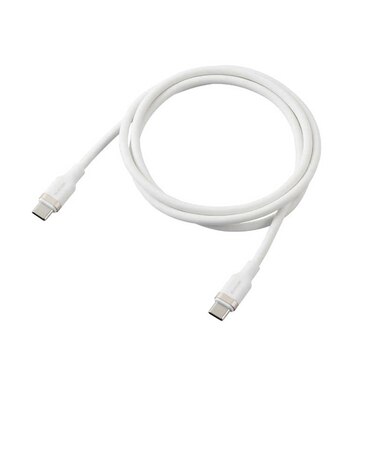 エレコム　USB Type-C ケーブル USB-C to USB-C 1m PD 100W 急速充電 シリコン素材 やわらかく絡みにくい ホワイト MPACC5PSSA10WH