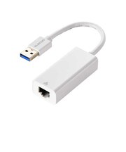 エレコム　有線LANアダプター USB-A 1000Mbps 高速通信 USB3.2 Gen1 ( Windows 11 10 Mac Nintendo Switch 対応 ) 変換アダプタ ホワイト EDCGUA3V3W