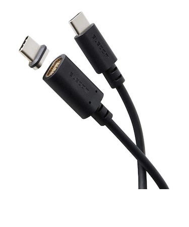 エレコム　マグネット 充電ケーブル USB-C 60W PD対応 着脱式コネクタ ブレーカー内蔵 2m ブラック MPACCMA20BK