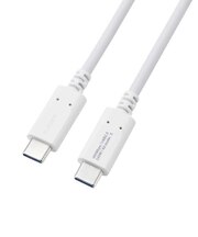 エレコム　240W PD EPR USB Type-C ケーブル 1.5m eMarker 480Mbps ホワイト MPACCPE15WH