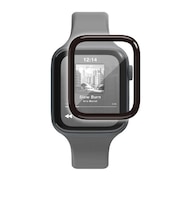 エレコム　アップルウォッチ ガラス フィルム ( Apple Watch SE 第3 / 2世代 / Series 6 / 5 ［ 44mm ］ 対応 ) 高透明 フレーム付 指紋防止 気泡防止 ブラック AW25DFLGFRBK