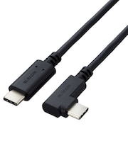 エレコム USB-C ケーブル L字コネクタ 0.5m PD60W 急速充電 柔らかく取り回しやすい USB2.0 480Mbps U2CCCLY05NBK