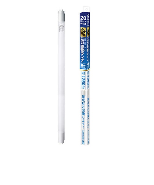 ドウシシャ　工事不要 直管形LEDランプ グロー方式 FL 口金G13 20W形 7.8W 1260Lm 昼光色 Luminous LED(ルミナスLED) G13GL20D