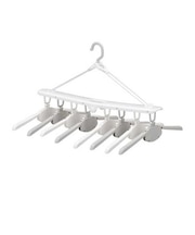 CBジャパン　THE HANGERS ワンタッチ8連ハンガー WH×GY 0 HANGERSﾜﾝﾀｯﾁ8ﾚﾝ