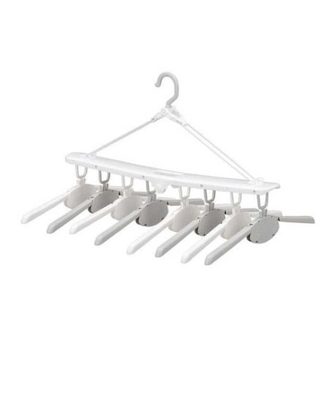 CBジャパン　THE HANGERS ワンタッチ8連ハンガー WH×GY 0 HANGERSﾜﾝﾀｯﾁ8ﾚﾝ