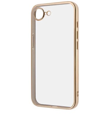 レイアウト　iPhone 16e 精密設計 カメラ保護 衝撃吸収 バンパー メタリック TPUソフトケース/ ピンクゴールド RTP50PFC2PGM