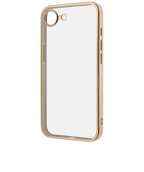 レイアウト　iPhone 16e 精密設計 カメラ保護 衝撃吸収 バンパー メタリック TPUソフトケース/ ピンクゴールド RTP50PFC2PGM