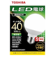 東芝 LED電球(ボール形)40W形相当 昼白色(外径70mm)口金E26 広配光(配光角180°) LDG4NGG7040V1