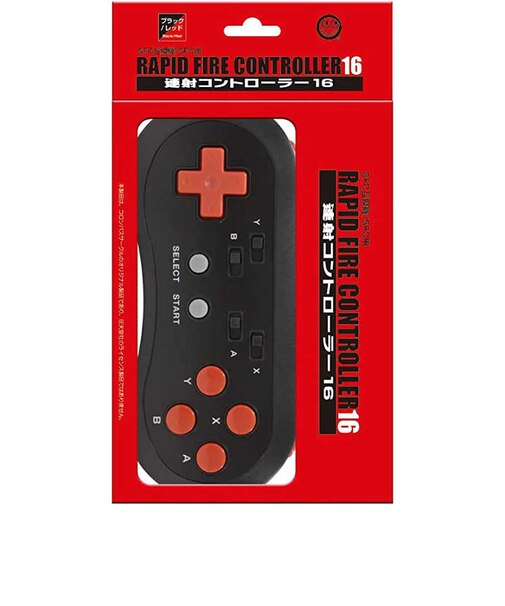 コロンバスサークル 連射コントローラー16(SFC互換機/SFC用) ブラックレッド SFCレンシャコントローラー16<br>★こちらの商品は人気商品のため、色違い・仕様違い等含め「一家族1台限り」でのご協力をお願いしております。