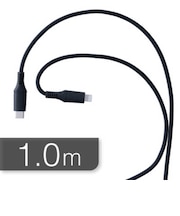 ORIGINALBASIC iPhone充電ケーブル Type-C to ライトニングケーブル 1m MFI認証 シリコーン素材 やわらかい 抗菌仕様 SIAA認証 ブラック OBUCS2CL100K