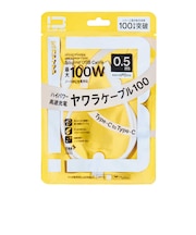 ビックアイデア　USB-C ⇔ USB-Cケーブル ［充電 / 転送 / 0.5m / PD100W / 480Mbps］ (SIAA認証) ［USB-C ⇔ USB-C］ ホワイト BITUC100S1CC050W