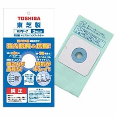 東芝　掃除機用紙パック (3枚入) 高性能トリプルパックフィルター VPF7