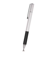 OWLTECH タッチペン 静電式 ディスク型&導電繊維ペン先静電式タッチペン シルバー OWLTPSE02SI