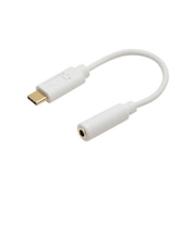 ナカバヤシ　USB Type-C-イヤホン変換アダプタ DAC内蔵タイプ SADCE04WH
