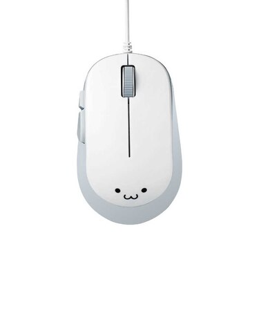 エレコム　マウス Mサイズ [BlueLED /有線 /5ボタン /USB] ホワイト MY9UBXWH
