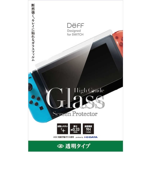 DEFF 任天堂スイッチ用ガラスフィルム 透明タイプ PBスイッチガラスフィルムトウメイ<br>★こちらの商品は人気商品のため、色違い・仕様違い等含め「一家族1台限り」でのご協力をお願いしております。