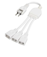 ヤザワ　ACアダプター用3分配延長コード ホワイト Y02V3002WH [0.2m /3個口 /スイッチ無] Y02V3002WH