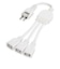 ヤザワ　ACアダプター用3分配延長コード ホワイト Y02V3002WH [0.2m /3個口 /スイッチ無] Y02V3002WH