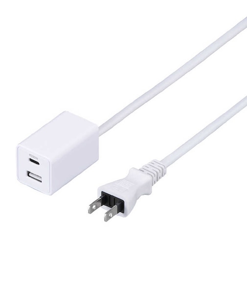 ヤザワ　スイッチ付USBタップPD20W 1m 白 Type-A×1、Type-C×1 集中スイッチ付き ［1.0m / スイッチ付き(一括) / 2ポート］ H5211PD20WH