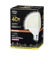 ヤザワ　G70ボール形LED 40W相当 E26 電球色 LDG4LG70