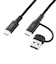 サンワサプライ　USB2.0Type-Cケーブル(CtoA変換アダプタ付き・PD60W・ブラック) KUCCP60ACC10BK