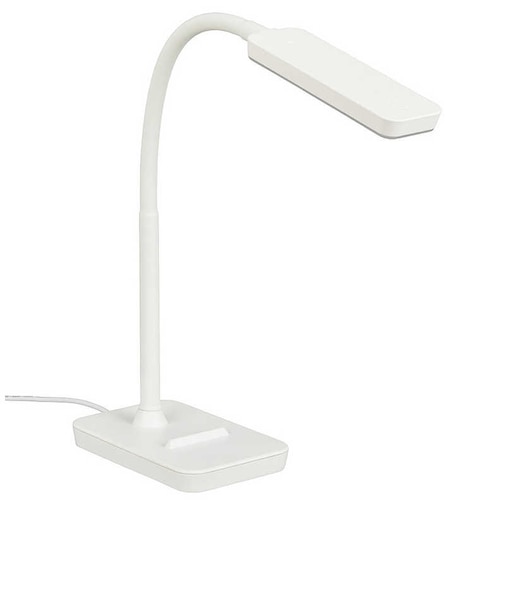 ビックアイデア　LEDデスクライト USB給電式 昼白色 スマホスタンド付き ホワイト BIMLEU38AW