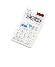 シャープ　軽減税率対応実務電卓 抗菌仕様ナイスサイズタイプ W税率対応 12桁 ELNA92X