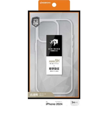 ラスタバナナ　iPhone 16 Pro(6.3インチ) RHINOX ハイブリッドケース TPU×アクリル 5H 衝撃吸収 MIL規格準拠 クリア 8373IP461PHACL