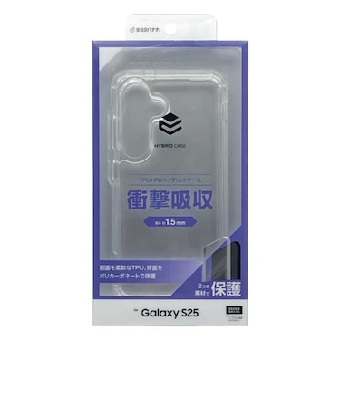 ラスタバナナ　Galaxy S25 ハイブリッドケース TPU×PC クリア 8744GS25HPCL
