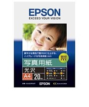 エプソン 写真用紙「光沢」 (A4・20枚) KA420PSKR