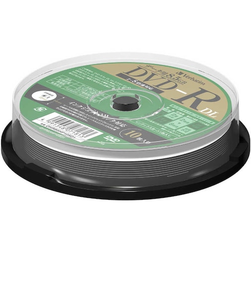 VERBATIMJAPAN　データ用 DVD-R DL 2-8倍速対応 8.5GB 10枚スピンドル DHR85HP10SD1