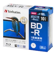 VERBATIMJAPAN 録画用 BD-R Ver.1.3 1-6倍速 25GB 10枚 VBR130RP10D1B