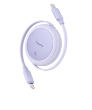 BASEUS　Free2Pull 巻き取り式 USB-Cケーブル 60W 1m Nebula Purple P1036450051101