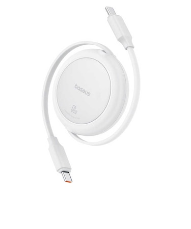 BASEUS　Free2Pull 巻き取り式 USB-Cケーブル 60W 1m Moon White P1036450021101