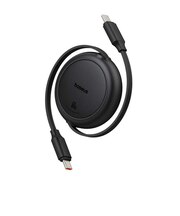 BASEUS　Free2Pull 巻き取り式 USB-Cケーブル 60W 1m Cluster Black P1036450011101