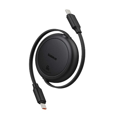 BASEUS　Free2Pull 巻き取り式 USB-Cケーブル 60W 1m Cluster Black P1036450011101