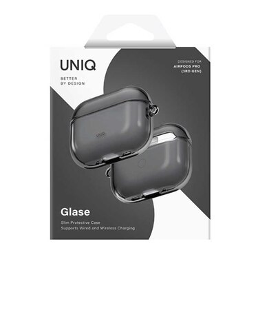 KENZAN　AirPodsPro3ケース UNIQ TPUケース GLASE GLOSSY SMOKE GLOSSY SMOKE UNIQAIRPODSPRO3GLS
