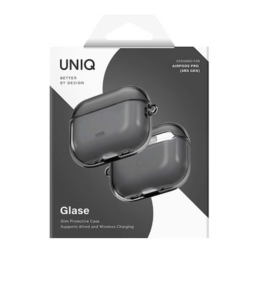 KENZAN　AirPodsPro3ケース UNIQ TPUケース GLASE GLOSSY SMOKE GLOSSY SMOKE UNIQAIRPODSPRO3GLS