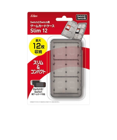 アクラス　Switch2/Switch用ゲームカードケースSlim12 Sw2ﾖｳｶｰﾄﾞｹｰｽ12<br>★こちらの商品は人気商品のため、色違い・仕様違い等含め「一家族１台限り」でのご協力をお願いしております。
