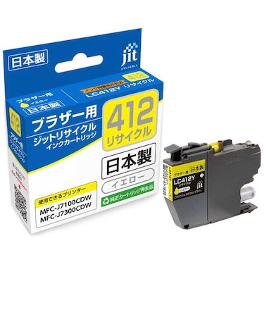 ジット　ブラザー：LC412Y 対応 リサイクルインクカートリッジ JIT-B412Y
