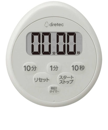 ドリテック　時計付防水タイマー dretec ライトグレー T611