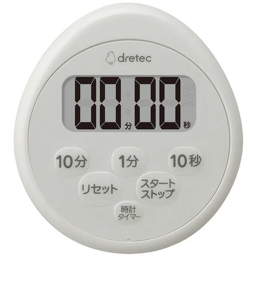 ドリテック　時計付防水タイマー dretec ライトグレー T611