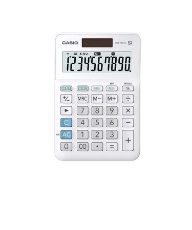カシオ　W税計算対応電卓 MW100TCWEN